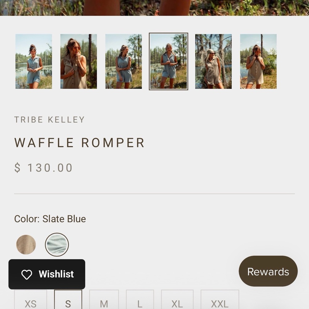 Tribe Kelley Waffle Romper - Picture 4 of 4